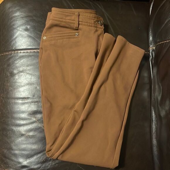 Chico’s “So Slimming” Refined Ponte Ankle Pant | Brown - Picture 10 of 16